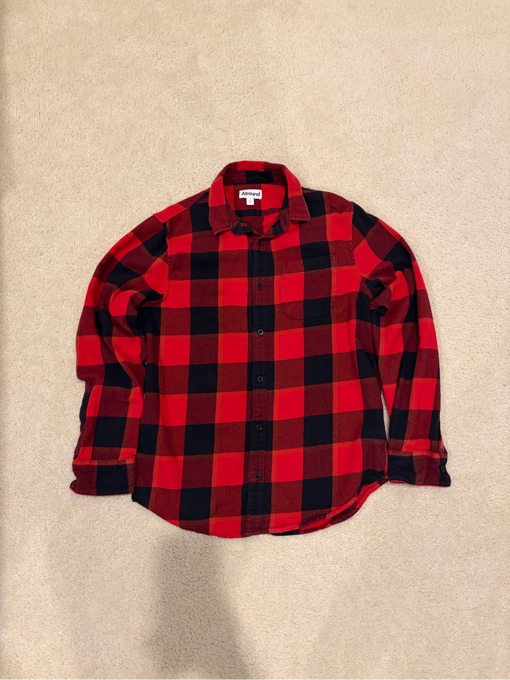 Abound Red and Black Buffalo Plaid Button-Down Shirt
